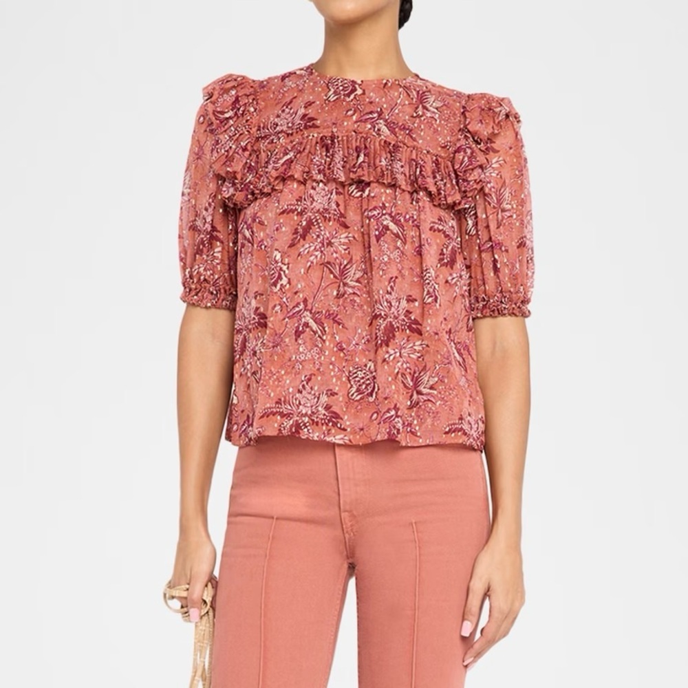 Ulla Johnson Jodie puff sleeve top